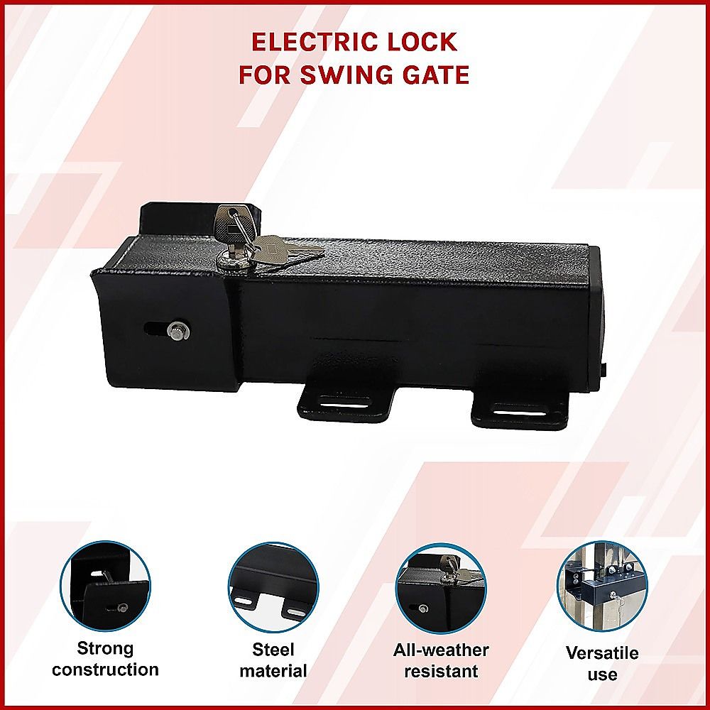 24V Electric Gate Lock Swing Gate Bolt Lock Automatic Gate Opener System