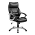 PU Leather Executive Office Chair – Ergonomic Swivel Computer Desk Chair in Black