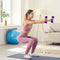 2kg Dumbbells Pair, PVC Rubber Coated, Hexagonal Design, Cast Iron Build