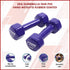 2kg Dumbbells Pair, PVC Rubber Coated, Hexagonal Design, Cast Iron Build