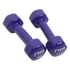 2kg Dumbbells Pair, PVC Rubber Coated, Hexagonal Design, Cast Iron Build