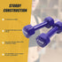 2kg Dumbbells Pair, PVC Rubber Coated, Hexagonal Design, Cast Iron Build