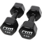 5kg Dumbbells Pair PVC Coated Hex Hand Weights Home Gym Strength Training Set