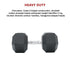 25KG Commercial Rubber Hex Dumbbell Gym Weight