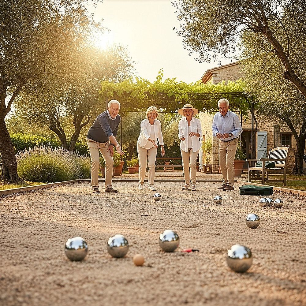 Deluxe Boules Bocce Ball Set 8 Alloy Balls with Carry Bag & Jack