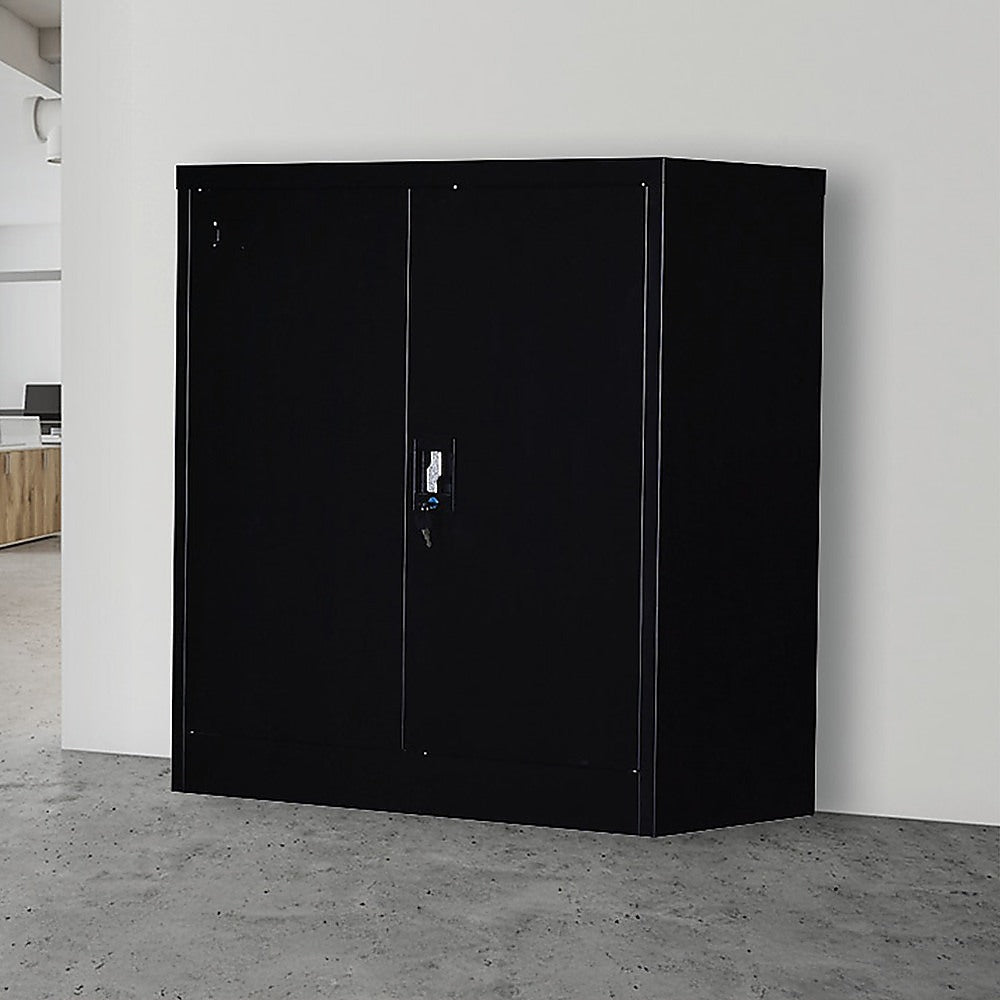 Two-Door Shelf Office Gym Filing Storage Locker Cabinet Safe