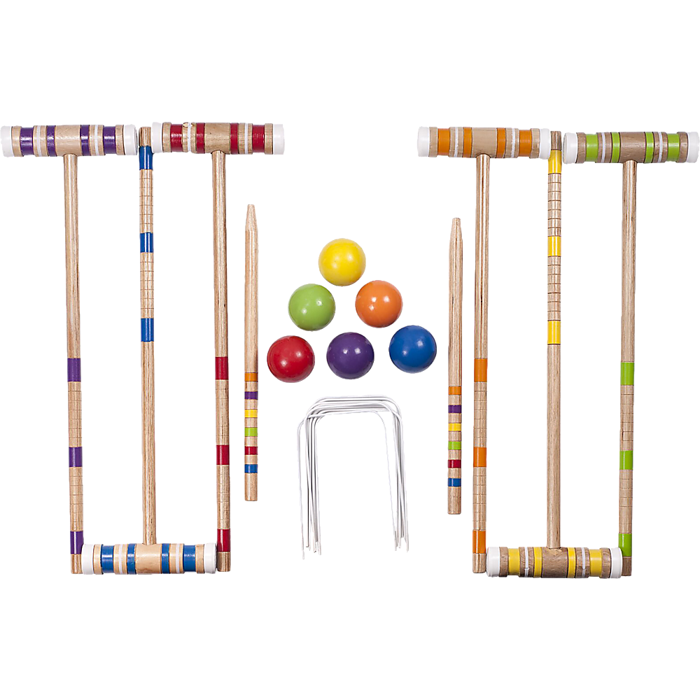6 Player Croquet Set Outdoor Lawn Game Complete Family Garden Sports Kit