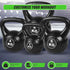 4-Piece Exercise Kettlebell Weight Set, 2-8kg, Black, Cast Iron Build Kit