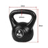 4-Piece Exercise Kettlebell Weight Set, 2-8kg, Black, Cast Iron Build Kit