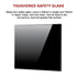 Toughened 60cm x 70cm Black Glass Kitchen Splashback