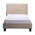 Single Linen Fabric Bed Frame Beige