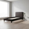 Single PU Leather Bed Frame Brown
