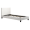 Single PU Leather Bed Frame White