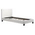 Single PU Leather Bed Frame White