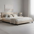 King Linen Fabric Bed Frame Beige