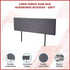 Linen Fabric King Bed Headboard Bedhead - Grey