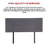 Linen Fabric Double Bed Headboard Bedhead - Grey