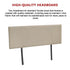 Linen Fabric Double Bed Headboard Bedhead - Beige