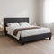 Double Linen Fabric Bed Frame Grey