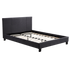 Double Linen Fabric Bed Frame Grey