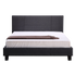 Double Linen Fabric Bed Frame Grey