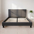 Double Linen Fabric Bed Frame Grey
