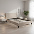 Double Linen Fabric Bed Frame Beige