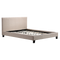 Double Linen Fabric Bed Frame Beige