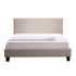 Double Linen Fabric Bed Frame Beige