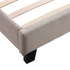 Double Linen Fabric Bed Frame Beige