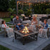 18-Inch Square Metal Fire Pit Outdoor Heater with Mesh Screen Lid, 10.89kg