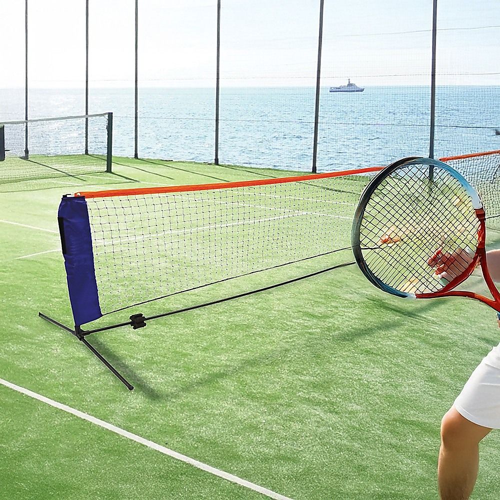Portable Foldable 6m Tennis Net and Post Set with Steel Frame and Carry Bag