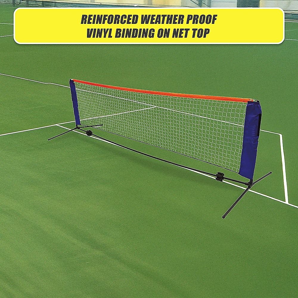 Portable Foldable 6m Tennis Net and Post Set with Steel Frame and Carry Bag