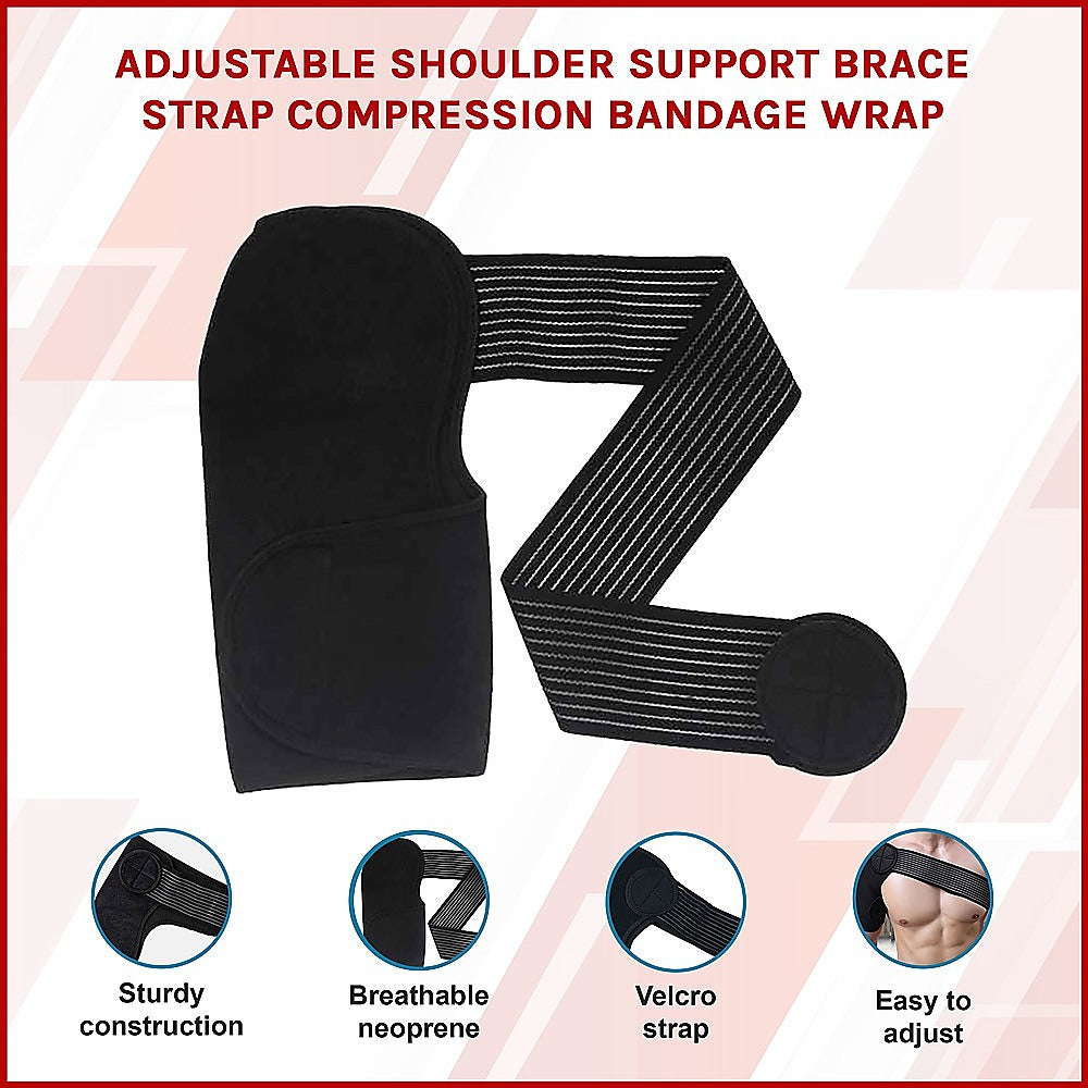 Adjustable Shoulder Support Brace Strap Compression Bandage Wrap