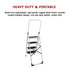 Foldable Non-Slip 4-Step Steel Ladder, 150kg Rated Per Step, Compact Fold