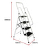 Foldable Non Slip 4 Step Steel Ladder