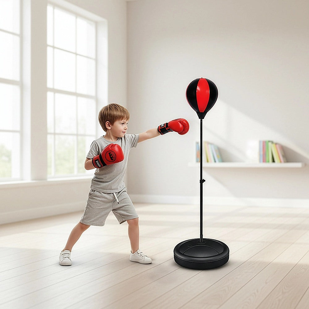 Kids Boxing Punching Bag Set – Children’s Training Gloves & Fitness Stand