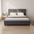Linen Fabric Double Deluxe Bed Frame Grey