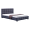 Linen Fabric Double Deluxe Bed Frame Grey