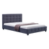 Linen Fabric Double Deluxe Bed Frame Grey