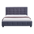 Linen Fabric Double Deluxe Bed Frame Grey
