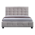 Linen Fabric Queen Deluxe Bed Frame Beige