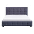 Linen Fabric Queen Deluxe Bed Frame Grey