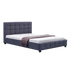 Linen Fabric Queen Deluxe Bed Frame Grey