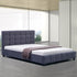 Linen Fabric Queen Deluxe Bed Frame Grey