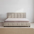 Linen Fabric King Deluxe Bed Frame Beige