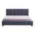 Linen Fabric King Deluxe Bed Frame Grey