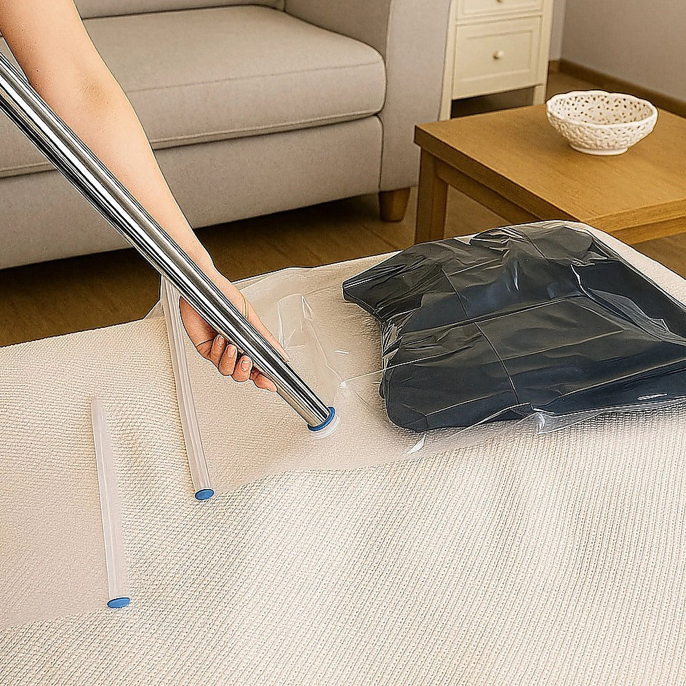 10X Jumbo Vacuum Storage Bags – Space Saver Seal Bags for Clothes, Bedding, Blankets & Travel Organisation