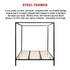 4 Four Poster King Bed Frame