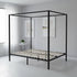 4 Four Poster Queen Bed Frame